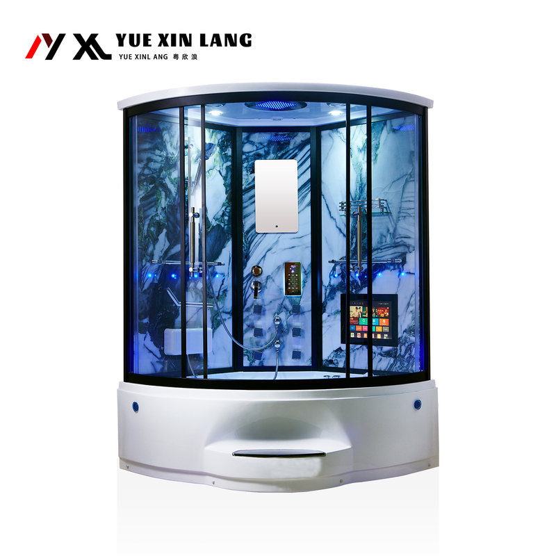 Luxury Integrated Bathroom High-End Villa Single/Double Steam Shower Room Glass Sauna Massage Whirlpool Bathtub Dual-Use