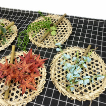 Kindergarten environment layout decorative materials round bamboo simulation wall decoration wall decoration wall decoration new
