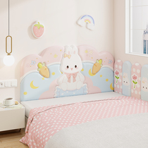 Tatami wall soft bag girl cute rabbit childrens room bedside soft bag back cushion anti-collision wall sticker baffle
