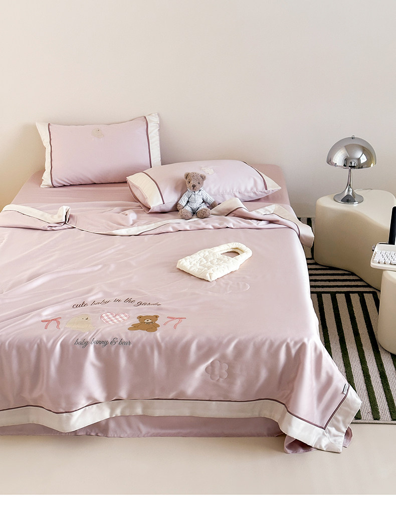 Химические волокна 凉感丝滑宝宝空调被！夏季新款卡通儿童夏被轻奢60支天丝空调被