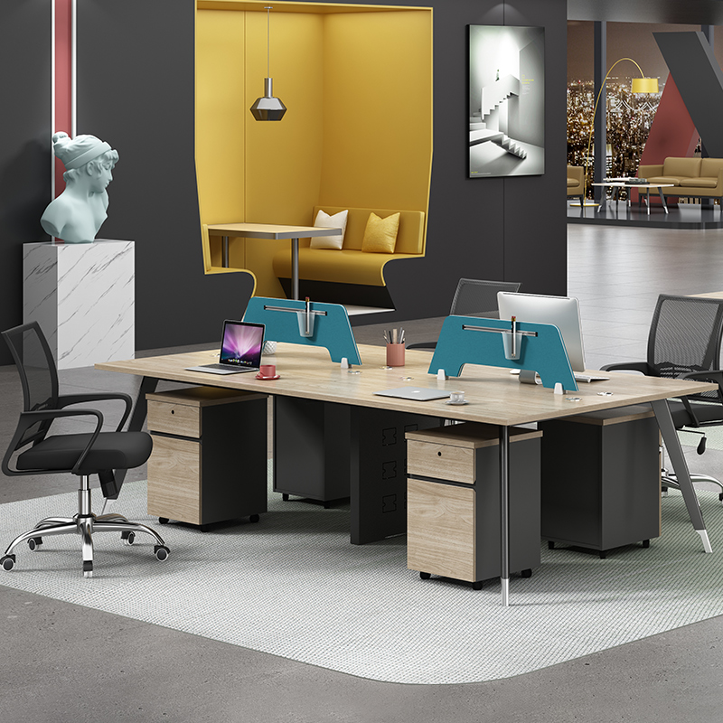 Guangdong Desk Staff Office Table Simple Modern Screen Card 2 4 6 Position Position Desk and Chair combination