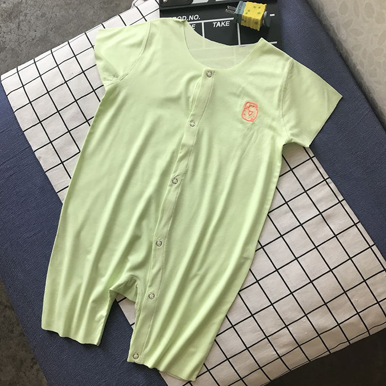 Ngàn sen màu hồng hình trái tim em bé cuties miễn phí romper tay ngắn romper sơ sinh mùa hè mỏng bé - Áo liền quần bodysuit cho bé