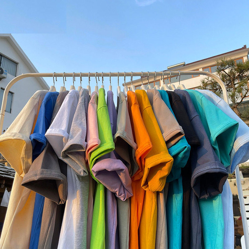 Heavyweight Short-Sleeve T-Shirt for Men, Couple Style, White, Loose Fit, Large Size, Casual, Solid Color, Base Shirt, Trendy Brand, Hong Kong Style, Half-Sleeve Tee