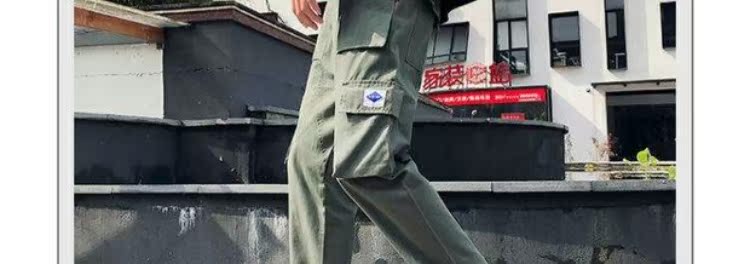 Quần yếm nam quần thủy triều phiên bản Hàn Quốc xu hướng lỏng lẻo hoang dã giản dị quần chín quần mùa đông quần âu