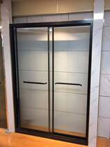 Changhong glass shower room high-end custom with buffered matte black