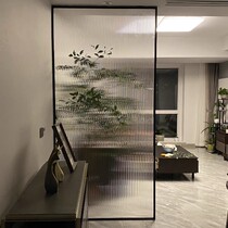 Net red glass partition Changhong art glass narrow frame tempered process bathroom porch sink screen customization