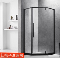 Custom shower room diamond type 304 stainless steel black very narrow partition shape dry and wet separation Suzhou Wuxi Shanghai
