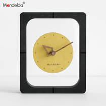 mandelda Nordic light luxury pendulum clock desktop pendulum desktop personality creative desk clock living room household fashion childrens room