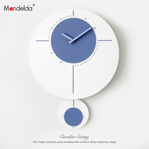 Mandelda Nordic timepiece hanging clock living room home fashion personality creative swing clock hanging wall art decor