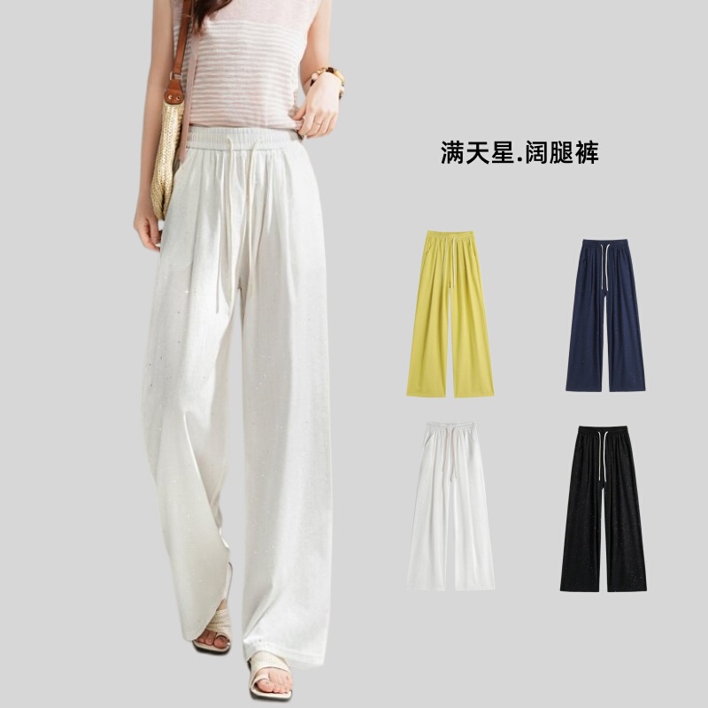 Sequin Wide-Leg Pants 2026 Summer Casual Pants Sequin Wide-Leg Pants 2026 Summer Casual Pants
