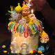 Trendy Blind Box Bubble People Cake Decoration Figurines, Cute Cartoon Bubble People Children's Birthday Baking Toppers