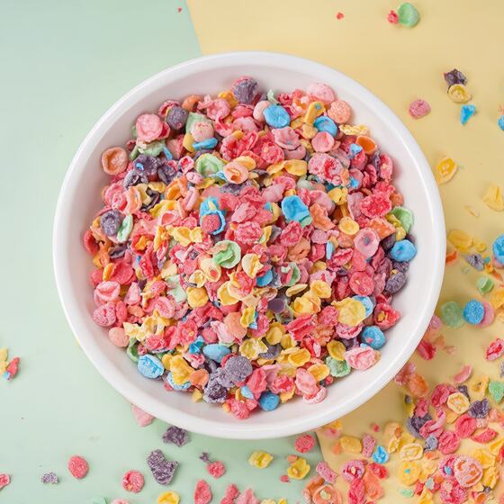 Colorful Fruit-Flavored Cereal Rings, Cereal Balls, Cake Decorations, Colorful Balls, Dessert Pop-Cup Ice Cream Decorations