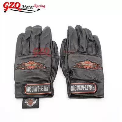 Applicable Harley Knight Gloves Spring and Autumn Locomotive Gloves Leather Vintage Locomotive Rider Long Half Finger Gloves