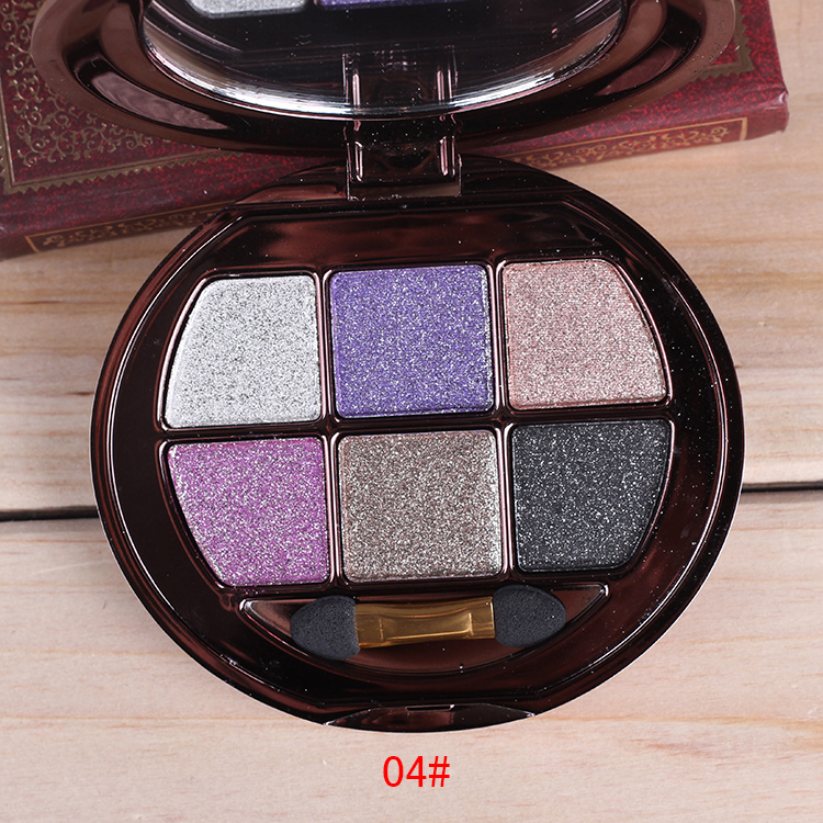 Chính hãng Winnie Bear 6 màu Eye Shadow Tấm Diamond Shiny Smokey Makeup Trang điểm nude Trang điểm Vini 6 Color Shadow Shadow - Bóng mắt phấn mắt play color eyes