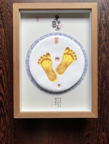  Year-old newborn baby full moon 100 days gift hand and foot print clay painting custom baby souvenir childrens hands and feet print fetal hair