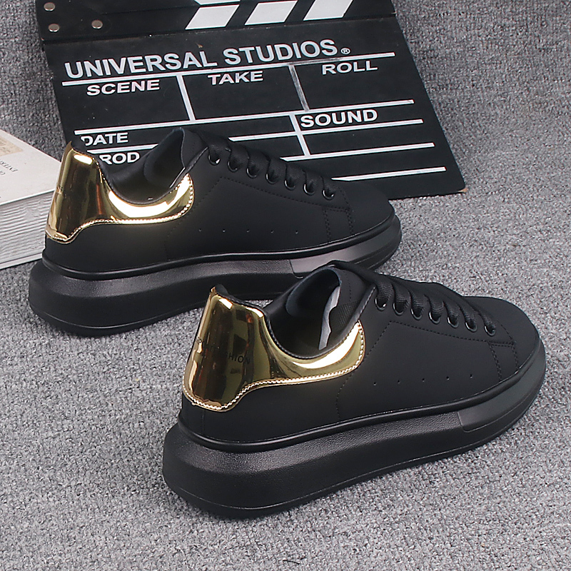 Genuine Leather Soft Sole Anti-Odor 2022 New Breathable Mcqueen White Shoes Trendy Brand Unisex Shoes Korean Style Versatile Trendy Sneakers Genuine Leather Soft Sole Anti-Odor 2022 New Breathable Mcqueen White Shoes Trendy Brand Unisex Shoes Korean Style Versatile Trendy Sneakers