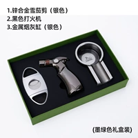 Металлическая черная серебряная зажигалка, пепельница