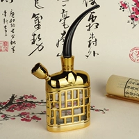 Кожаная трубка из медного золота (измельченный дым/густой дым/тонкий дым. Покачка из трех применений)