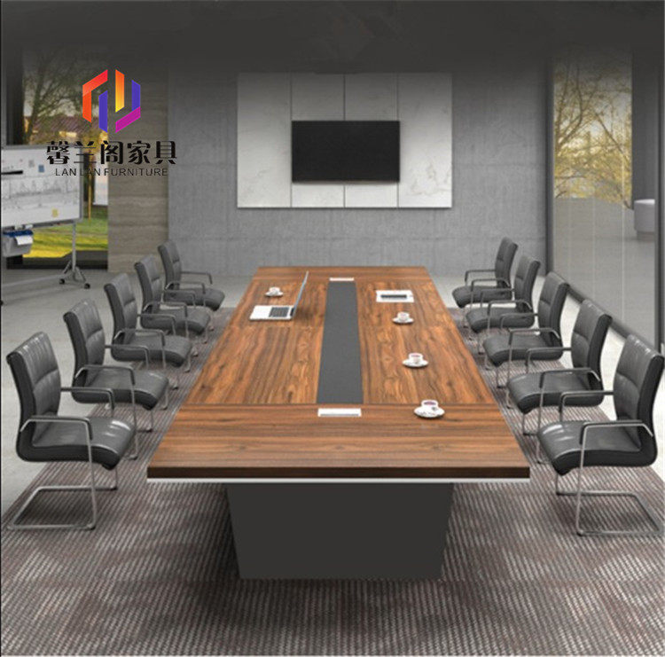 Office furniture large conference table strip table minimalist modern desk chair combined plate rectangular training table
