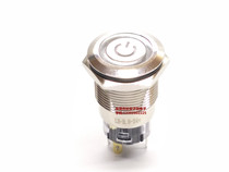 Green wave 19mm waterproof LED light metal push button switch 6V12V24V220V with self-repeating self-locking type
