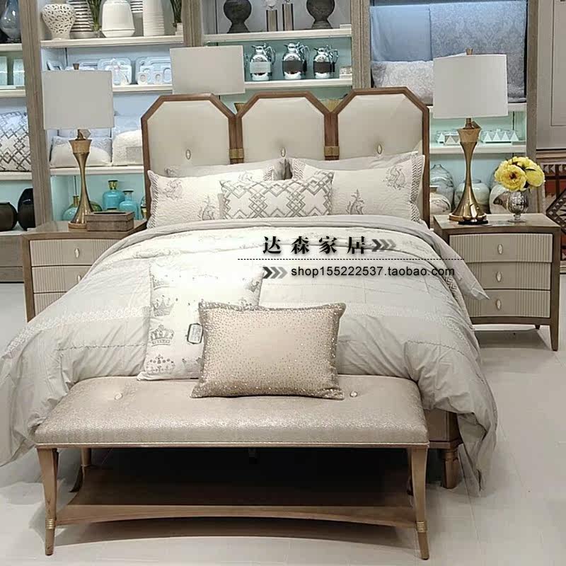 American Art Bed Tailstool Light Extravagant Net Red Bed Sidestool Cloakroom Benches Living-room Sofa Casual Benches for shoe changing stool