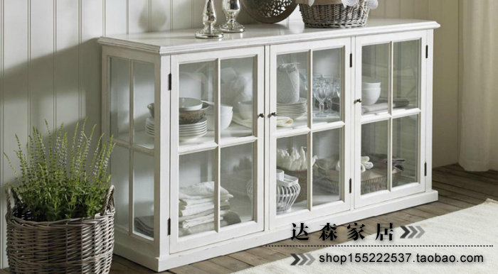American Countryside TV Cabinet Side Cabinet Dining Cabinets European-style Solid Wood TV Cabinet Bowls Tray Cabinet Dining Cabinets Display Cabinets Hyun Guan Cabinet
