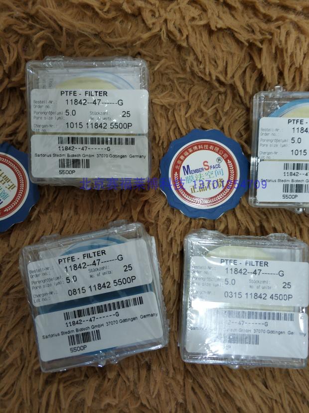 赛多利斯纯PTFE聚四氟乙烯滤膜47mm 5.0um热电API聚光在线预过滤