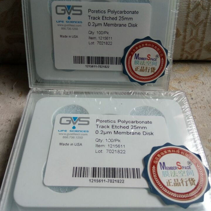 美国GVS 25mm 亲水聚碳酸酯微孔滤膜PCTE 0.2um 1215611 多种孔径