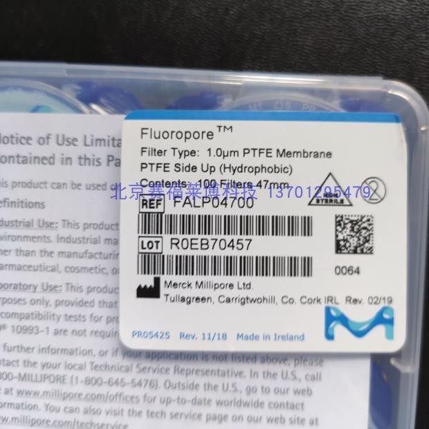 Millpore FALP04700 带支撑特氟龙PTFE微孔滤膜47mm 多种孔径