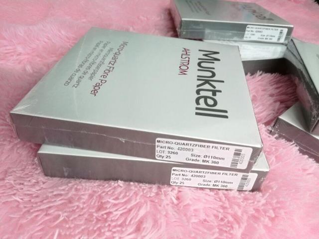 420003  瑞典Munktell MK360级110mm石英滤膜 石英纤维滤膜