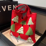 Трикотажная сумка через плечо, вместительная и большая сумка на одно плечо, городской стиль