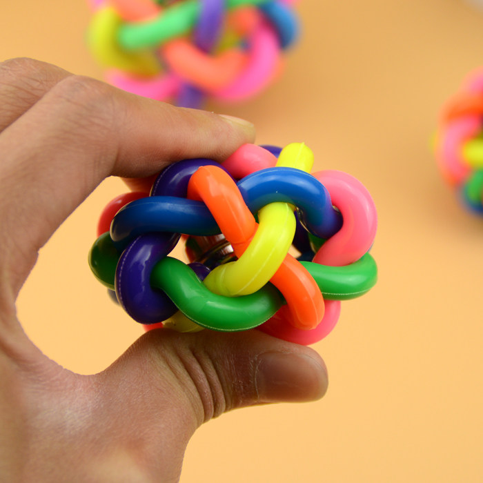 Teddy Dog Toy Bite Resistant Toy Ball Golden Retriever Small Dog Pet Toy Sound Ball Molar Colorful Ball