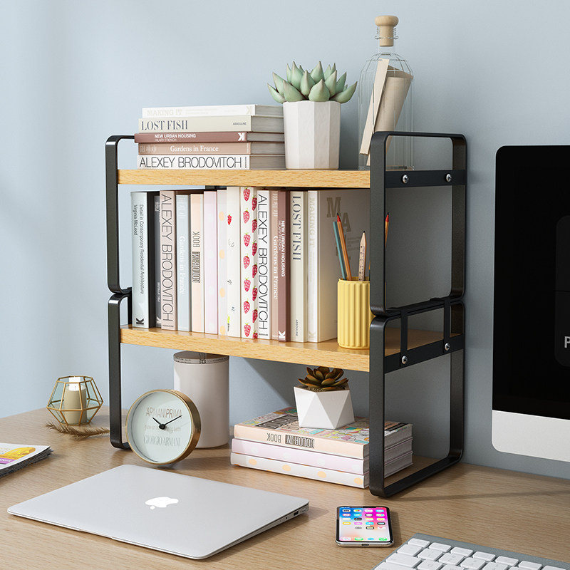 Desktop Shelf Desk File Containing Deck Shelves Bedside Floating Windows Table Multilayer Bookshelves Desk Finishing Racks