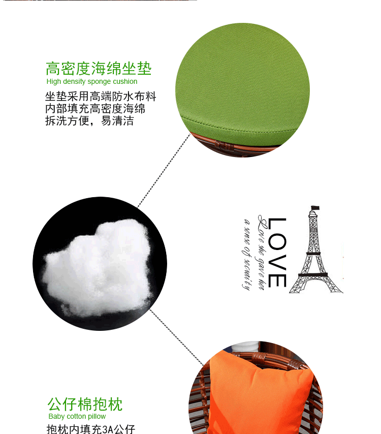 Ban công mây bàn ghế ngoài trời giải trí ghế wicker đồ nội thất Châu Âu vườn bảng và ghế không thấm nước kem chống nắng ngoài trời ba mảnh ghế ngồi ban công chung cư