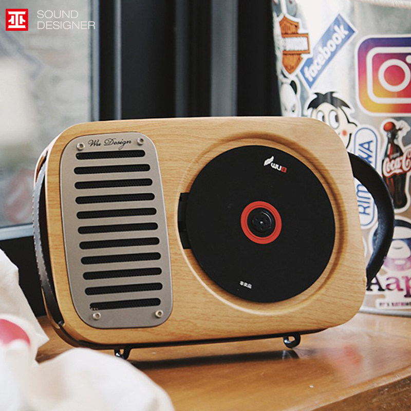 Witch Song Life Wall-mounted CD Machine Professional Retro Bluetooth Portable Disc Pure Sound Turntable CD Player Gift-giving