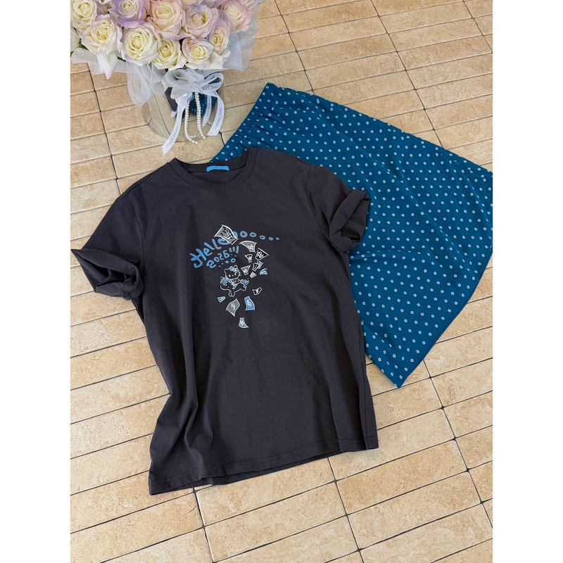 6.17/“Hello Kitty” Korean-Style Ultra-Thin and Ultra-Soft Cartoon Print Sweet Letter Short-Sleeve Top 6.17/“Hello Kitty” Korean-Style Ultra-Thin and Ultra-Soft Cartoon Print Sweet Letter Short-Sleeve Top