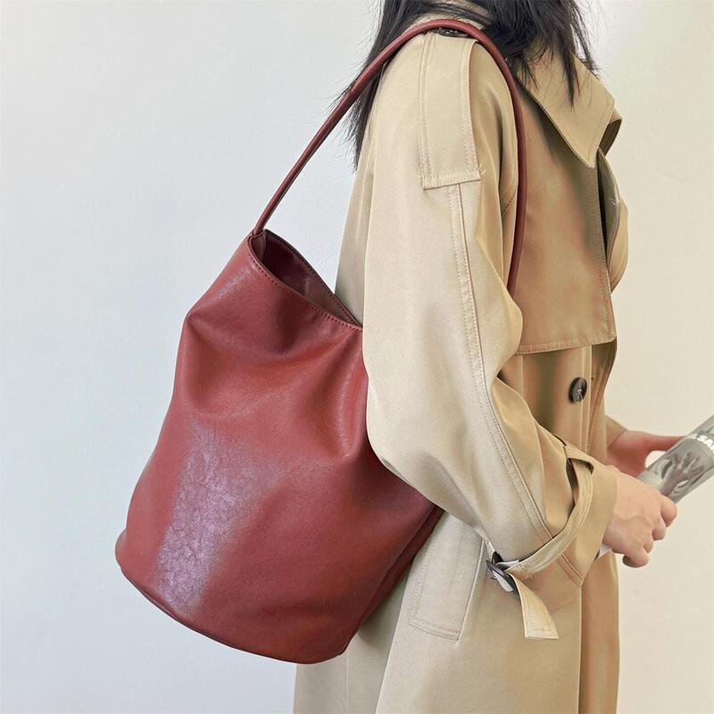 Highly Recommended! Company Order, Regular Price Is over 400, Soft Leather Vintage Large-Capacity Hobo Tote Bag, Shoulder Bag for Women