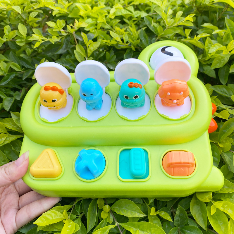 Child Causation Toy Dinosaur Surprising Box Pop-up Switch Box 1-2 Year Old Baby Hiding Cat Organ Box-Taobao