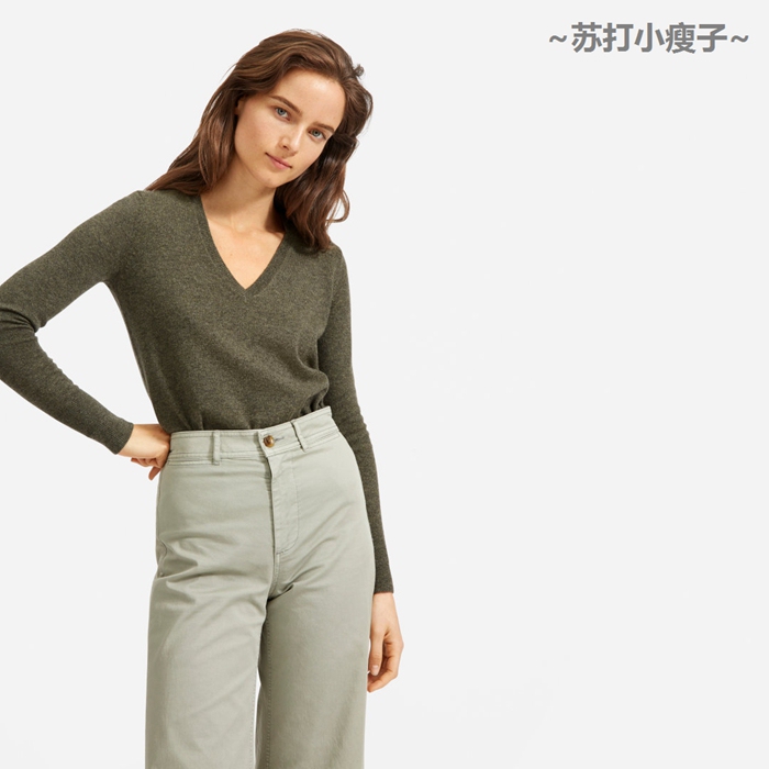 In Stock Everlane the Cashmere V-Neck Long-Sleeve Cashmere Sweater/Sweater
