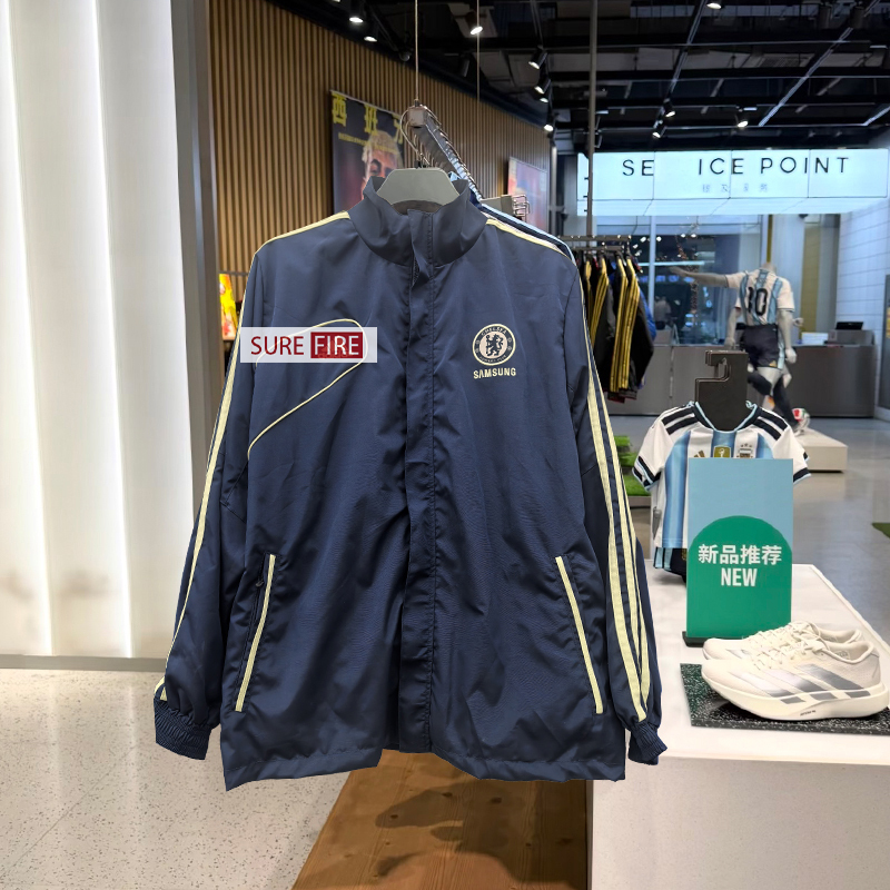 Surefire Premier League 24/25 Season Chelsea Stand-Up Collar Jacket Casual Sports Windbreaker Football Jacket