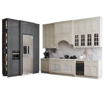 Oppein kitchen cabinets custom kitchen all-in-one cabinets home countertops quartz stone stove cabinets custom cabinets