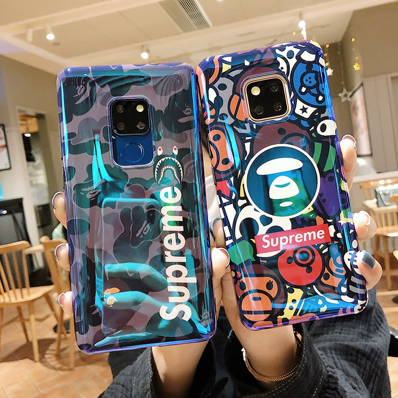 Tide thương hiệu bộ Huawei Mate20 điện thoại vỏ silicone của nam màu xanh và vài mô hình phụ nữ Mate20pro mate20x thương hiệu nổi tiếng - Phụ kiện điện thoại di động