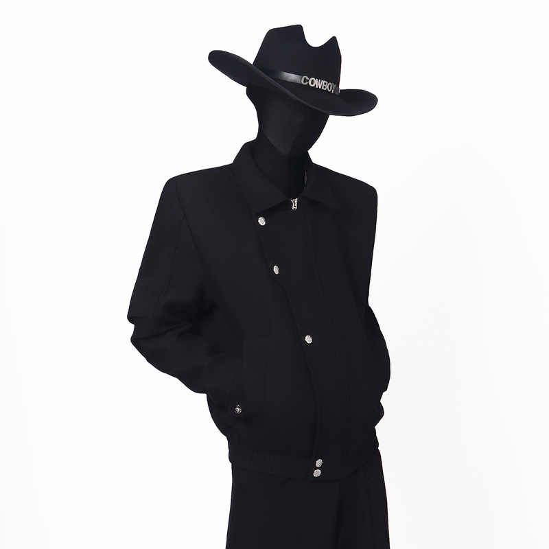 Blackclothes Spring Korean Style Original Versatile Short Jacket Simple Fresh Snap Button Design Men's Jacket