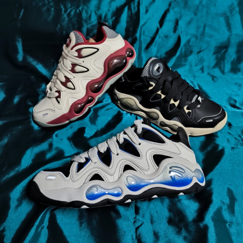 Fila Fusion Trendy Brand Men's Shoes Spring, Autumn, and Winter Retro Basketball Shoes Cracked Shoes T12M343207