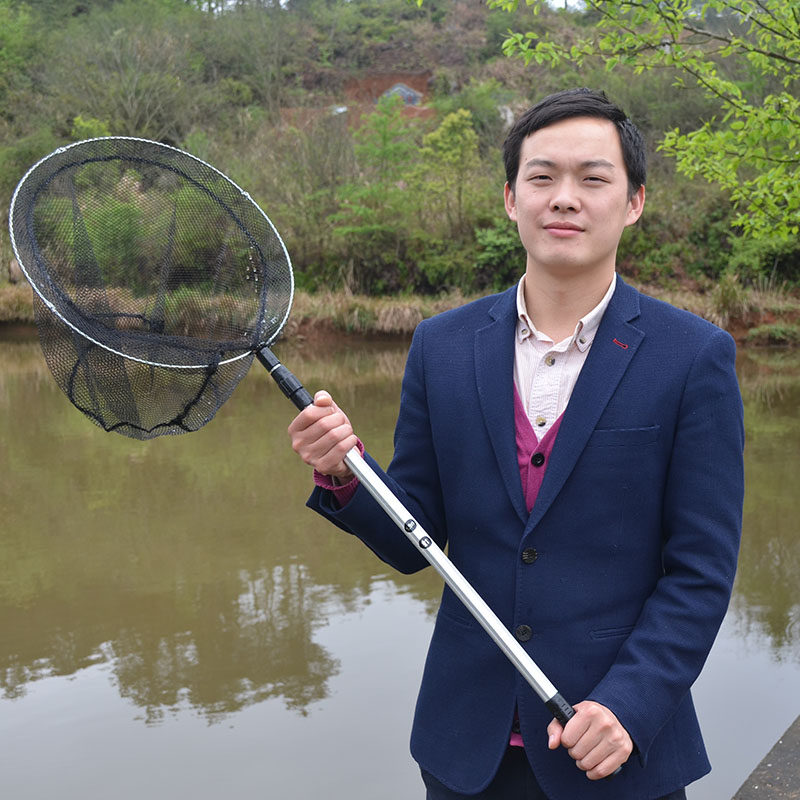 Folding aluminium alloy bailing out nets for fishing nets fishing nets for fishing gear Supplies fishing nets Rod Aluminum Alloy Telescopic positioning net