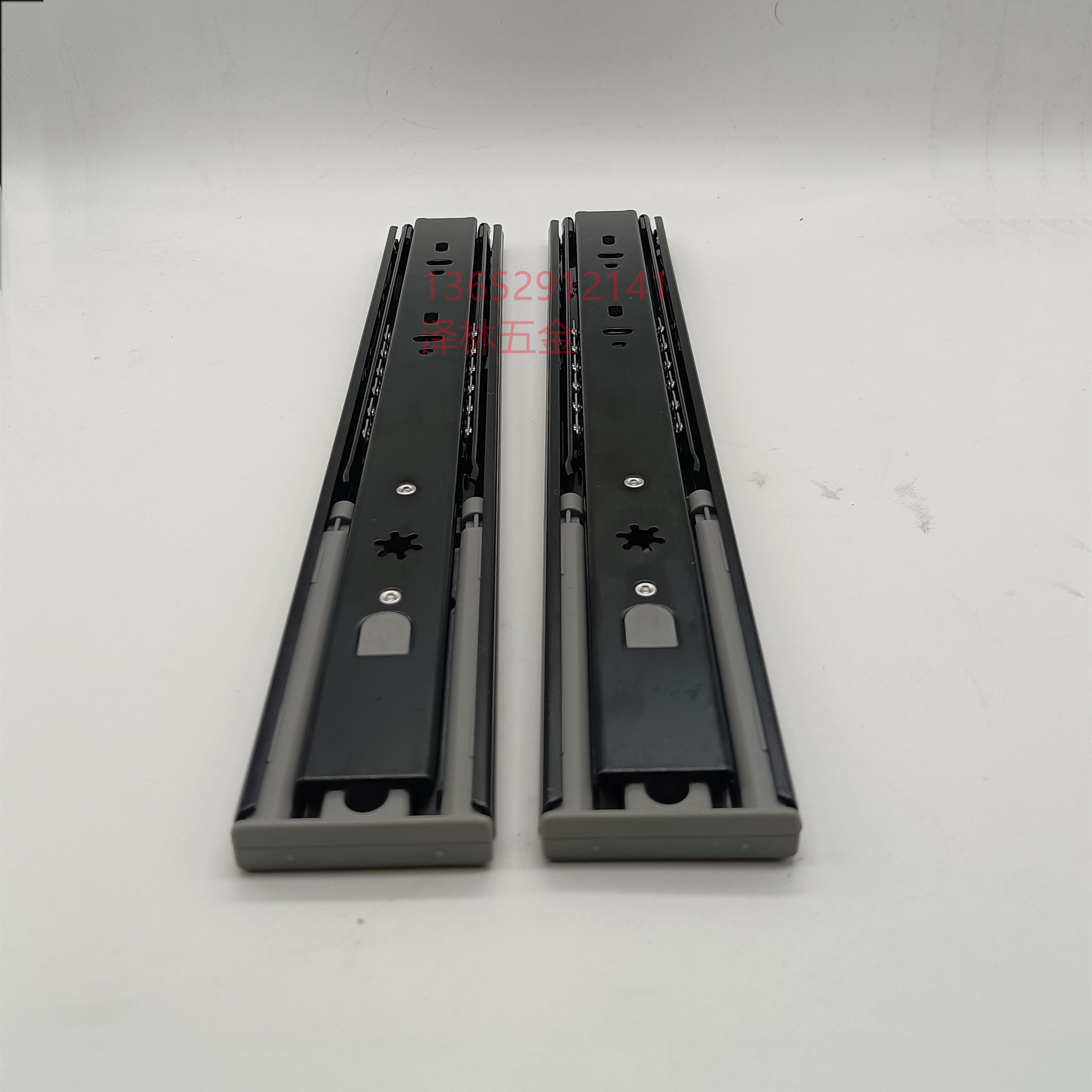 TorchGiusen 45 wide rebound three-section drawers track Handle-free thickened silent press automatic press-free slide rail