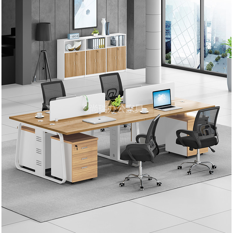 Xi'an Office Furniture Brief Modern 2 46 People's Desk Portfolio Employee seats Clerk Computer Desk Chair