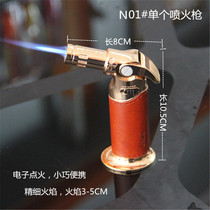 Straight welding gun small welding gun metal portable lighter cigarette fragrance cigar moxibustion igniter spray gun