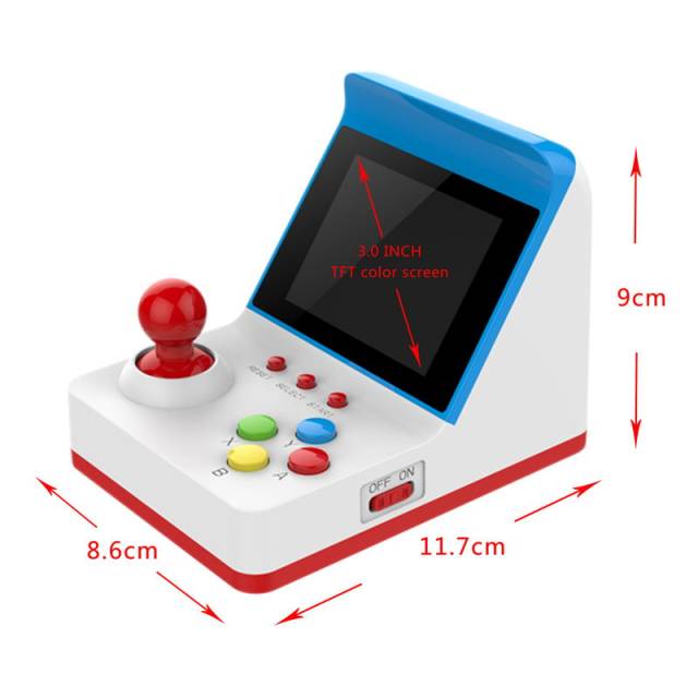 Overlord Boy A6 handheld mini joystick handheld retro game console arcade nostalgic old FC ເຄື່ອງສີແດງແລະສີຂາວ