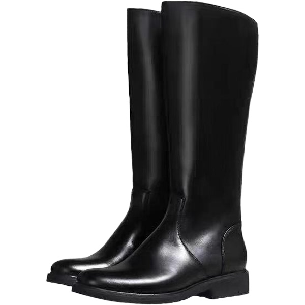Men's and Women's High-Top Riding Boots, Campus Flag-Raising Boots, Fleece-Lined Over-The-Knee Boots, Motorcycle Rider High-Top New Single Boots